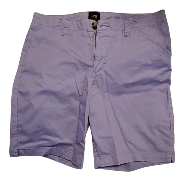 Lee Pants - Lee Lavender Flat Front Casual Shorts with Belt Loops, Size 12, Never Worn